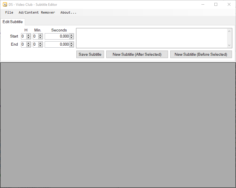 Subtitle Editor
